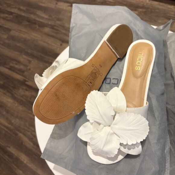 Chico's White Sandal Size 8 - Picture 6 of 7